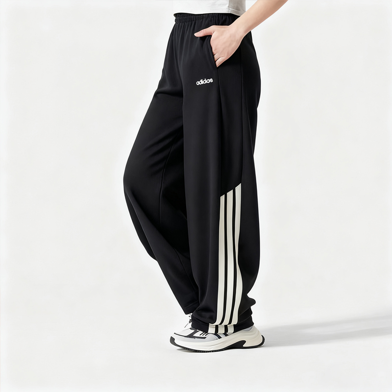 adidas/阿迪达斯双旦礼赠美式运动裤男女同款运动百搭休闲弯刀裤