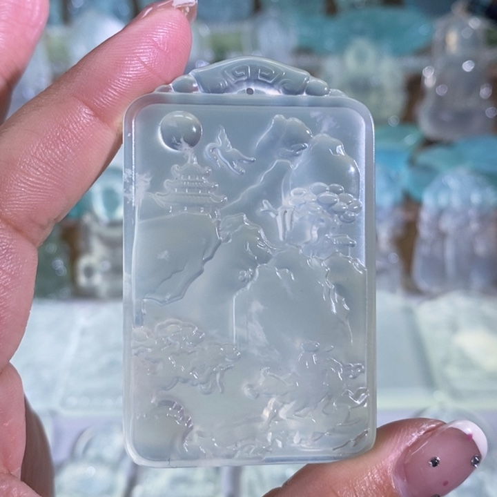 岫玉吊坠未镶嵌吊坠