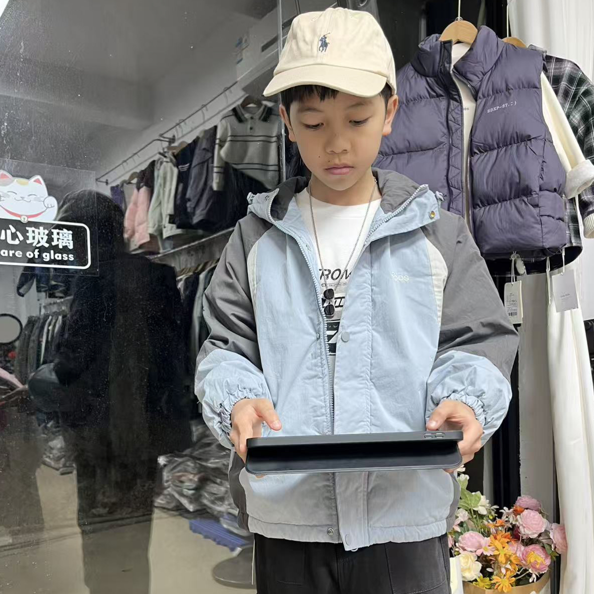 儿童夹棉连帽外套男童外套