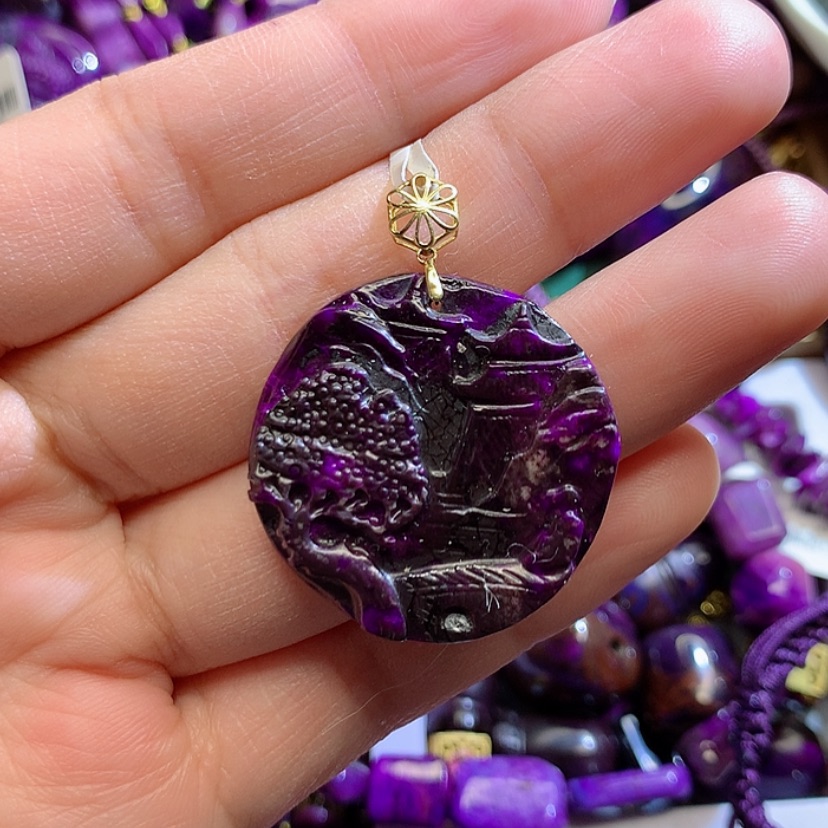 【闪购商品】苏纪石（舒俱来）吊坠18K金镶嵌