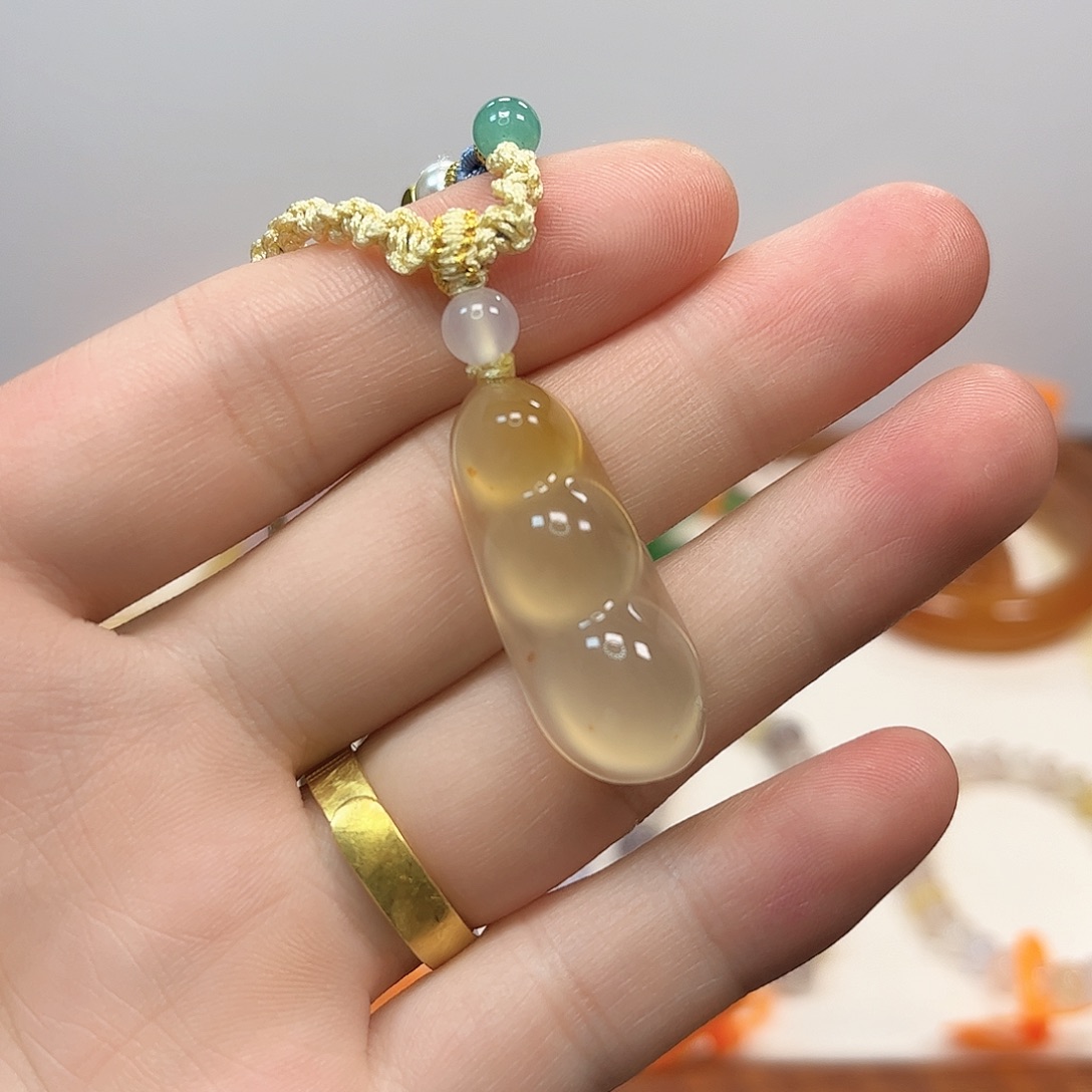 玛瑙/玉髓银S925镶嵌颈饰