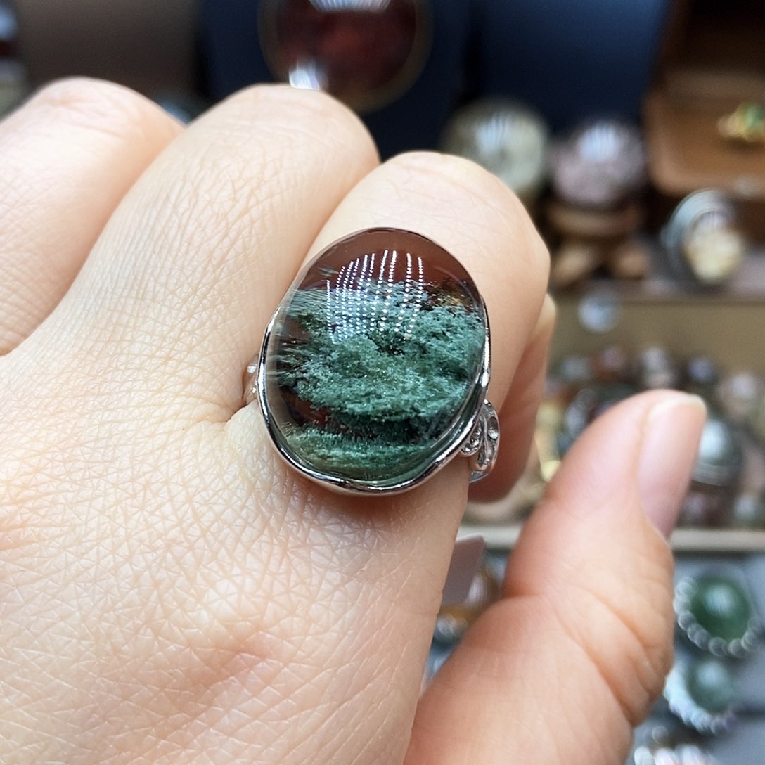 水晶戒指银S925镶嵌?****女