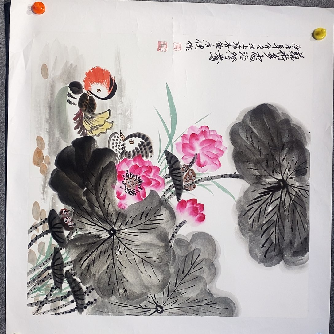 横款带灯jgj 老师斗方花