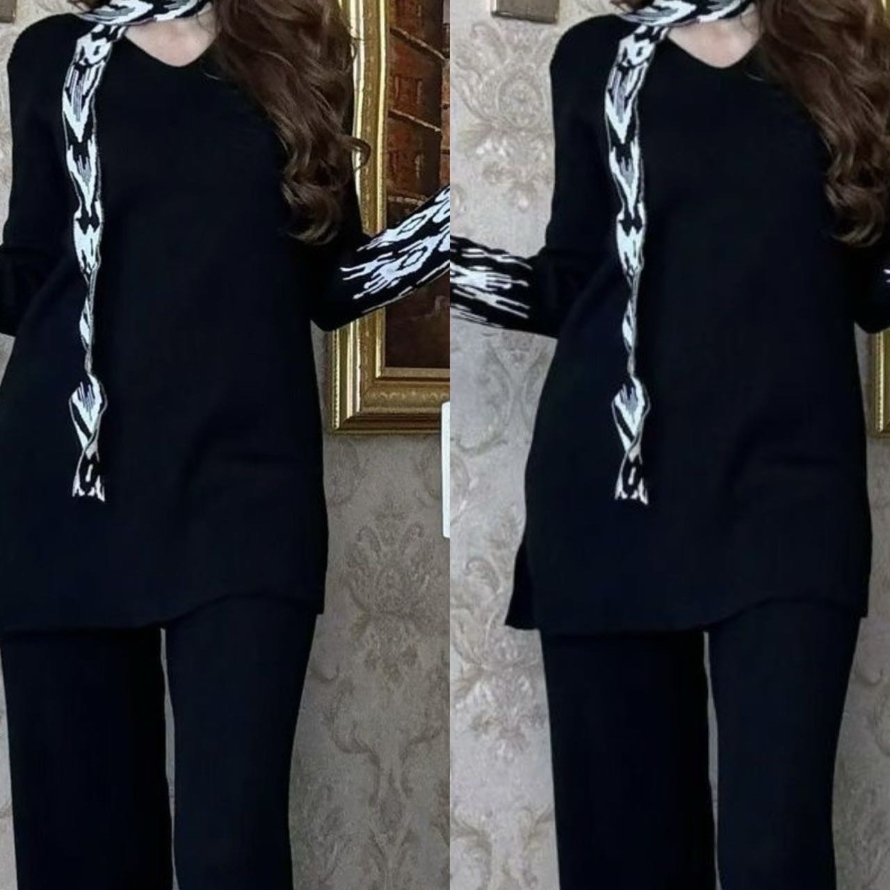 101秋冬慵懒气质显瘦条绒时尚套装休闲舒适