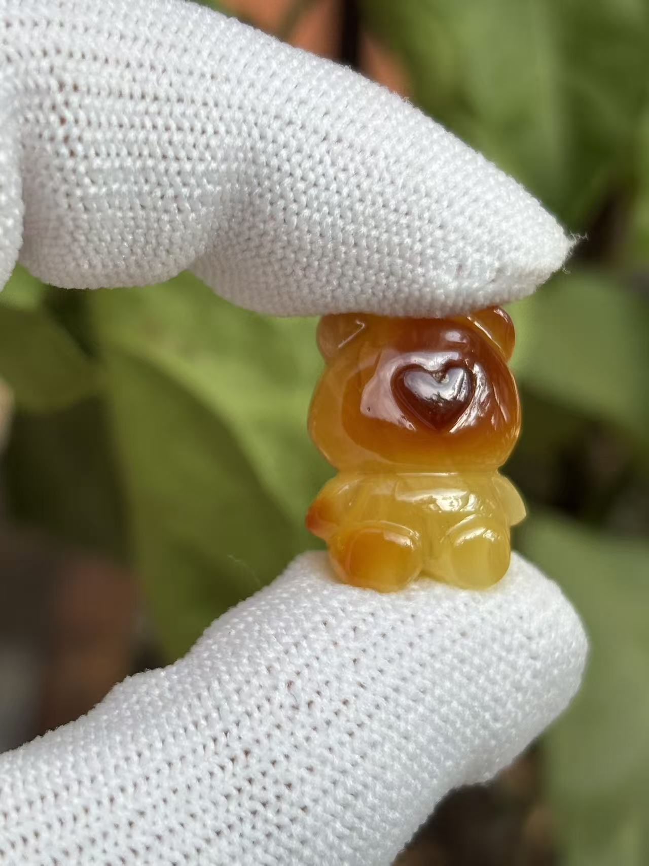 2813天然蜜蜡琥珀俏色小熊16x20.4x9.5mm