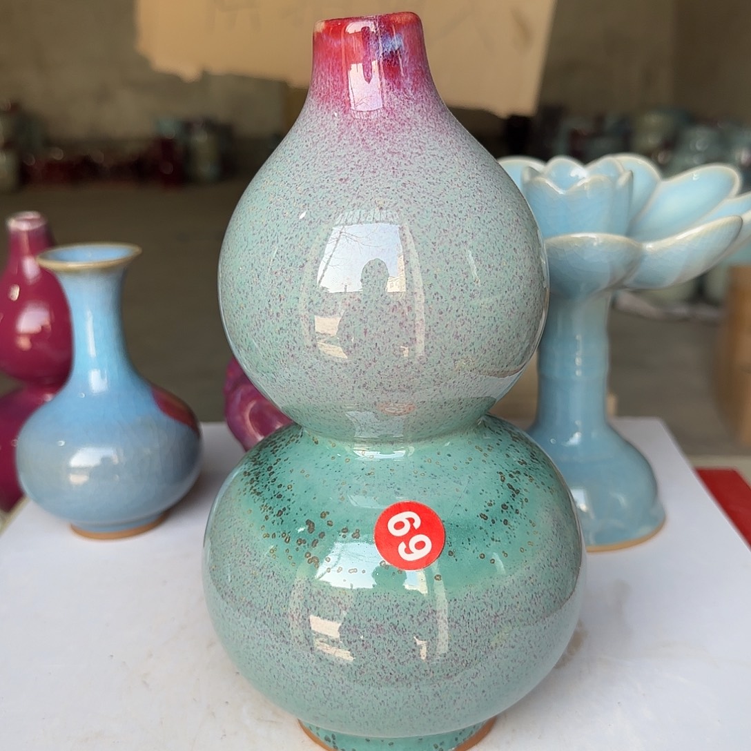 陶摆件郑家钧窑摆件微