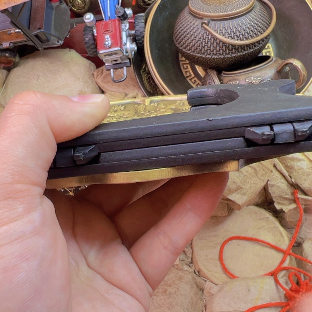 定制紫金风磨铜九龙盘