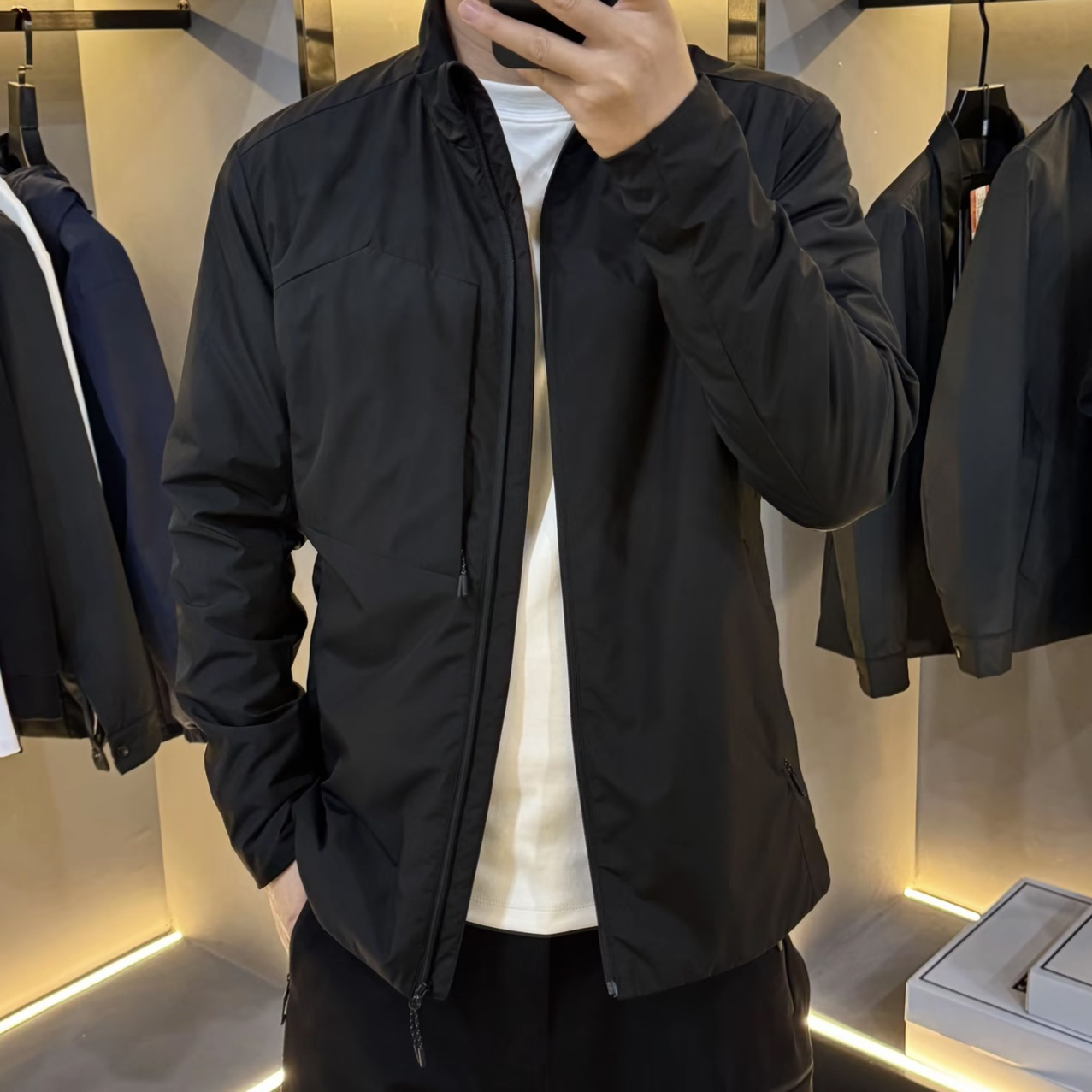 冬季新款户外男士立领棉夹克休闲百搭简约商务风棉服外套防风保暖