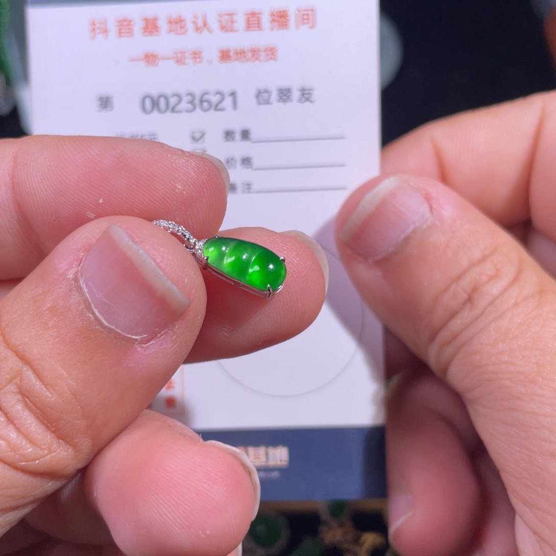 翡翠18K金镶嵌颈饰翡翠