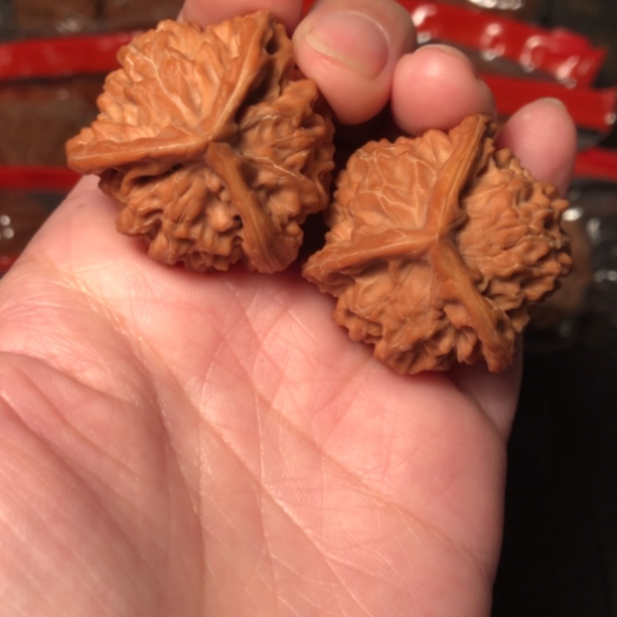 【闪购商品】文玩核桃把件三棱35