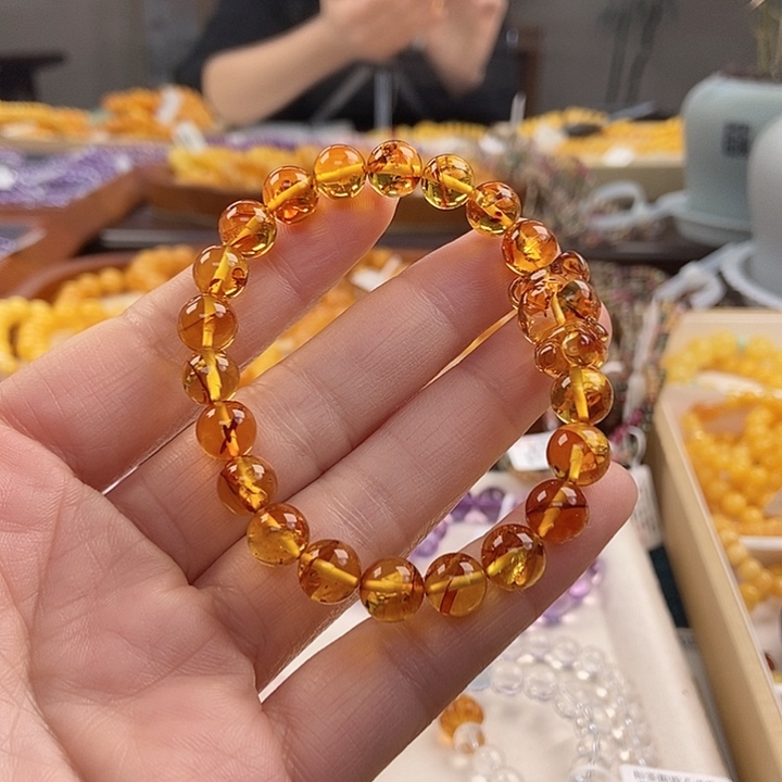 未镶嵌琥珀手链蜜蜡手串8