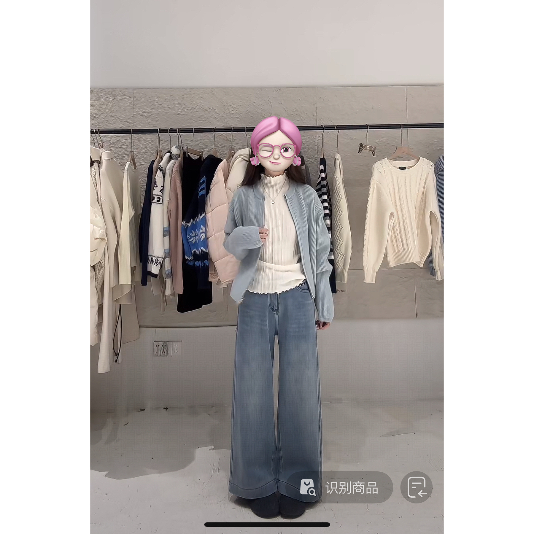AOTU@9716 韩系时尚刺绣设计显瘦直筒牛仔裤（裤长96）11-21
