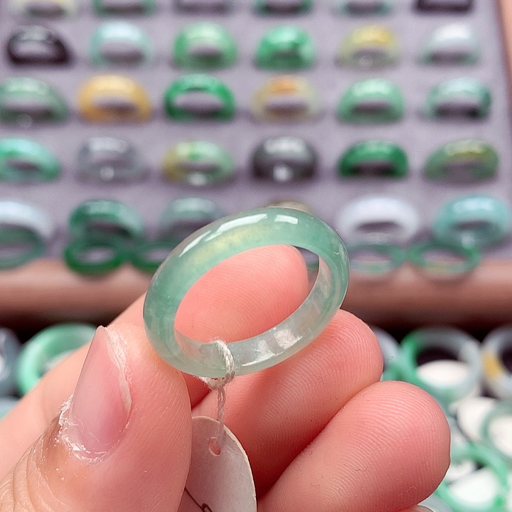 翡翠未镶嵌戒指17-18号