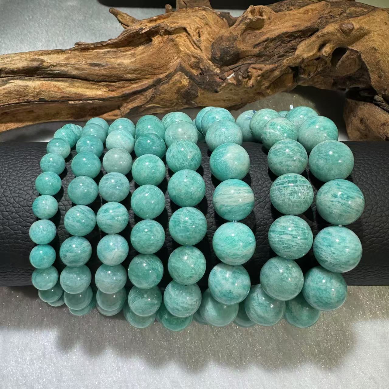 【云上水晶】Z69 莫桑比克老矿天河石手串  多样性发其一