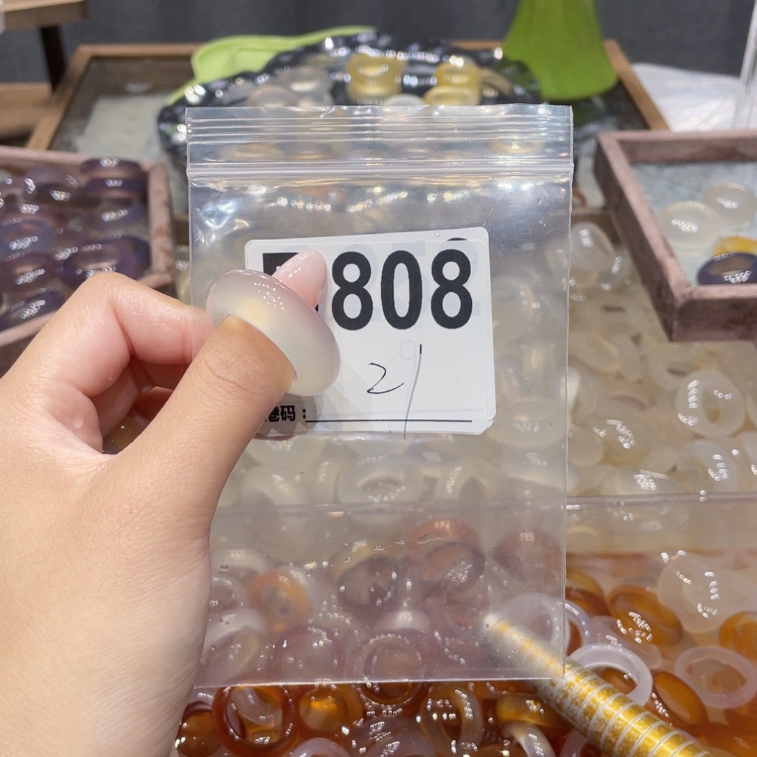 玛瑙/玉髓未镶嵌戒指808