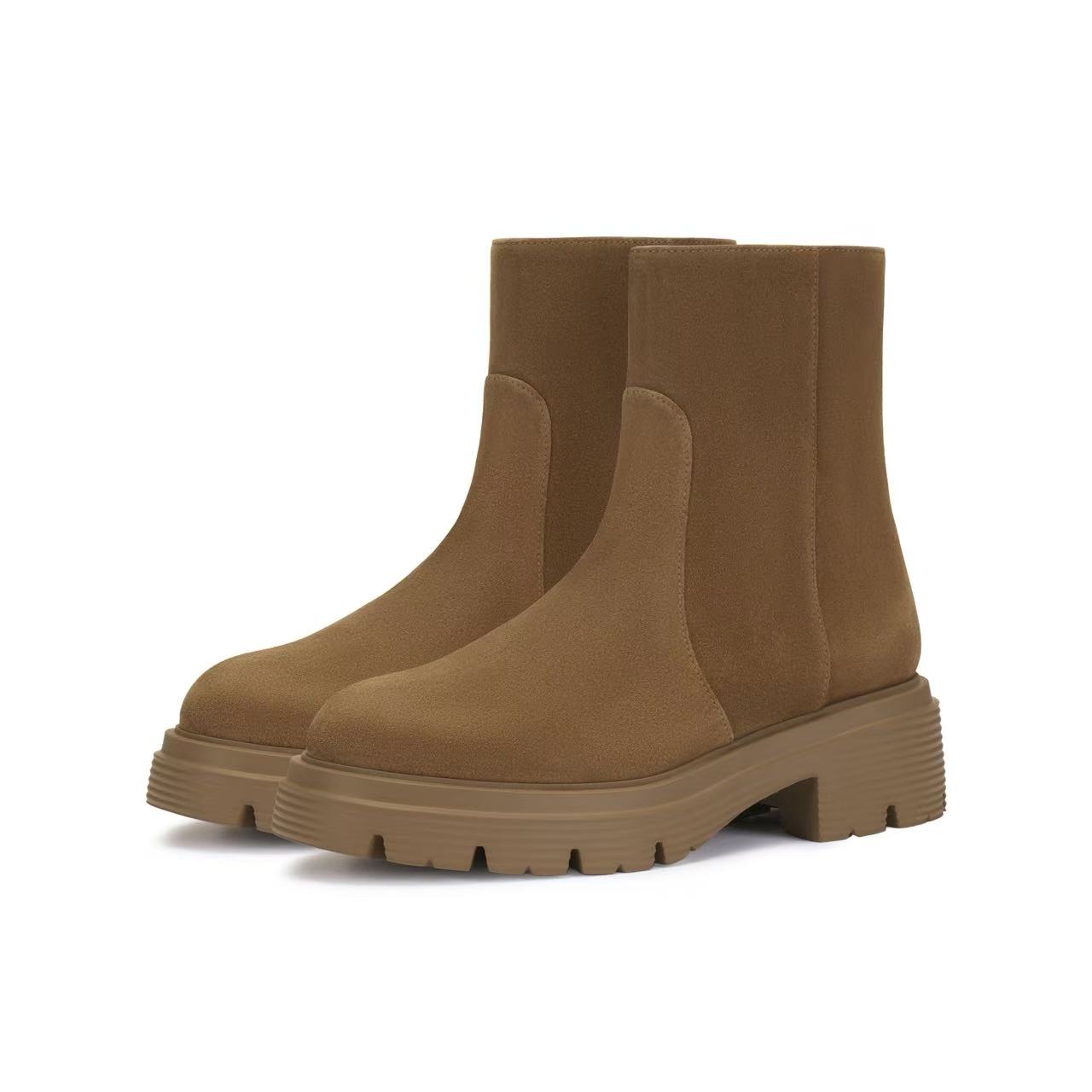 【太原天美】HUDSON LITE ZIP BOOTIE 摩卡慕斯棕磨砂皮短靴