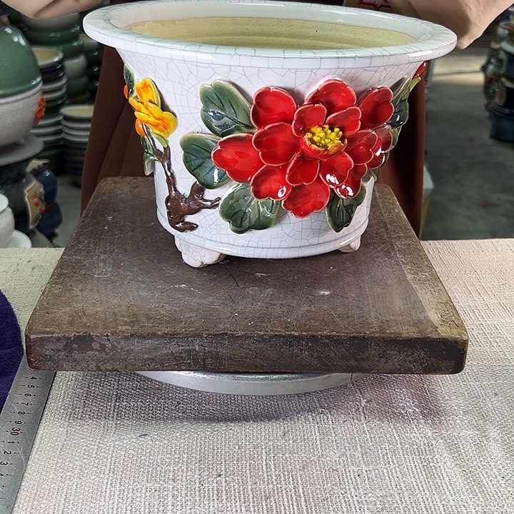 泳坤堂石湾花盆陶瓷