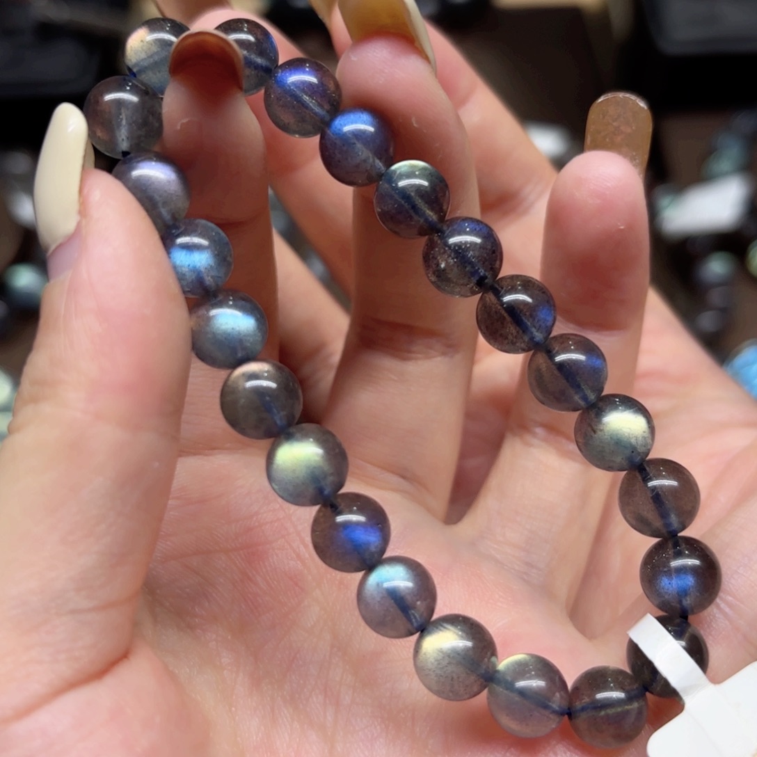 未镶嵌手链长石8.2mm左右