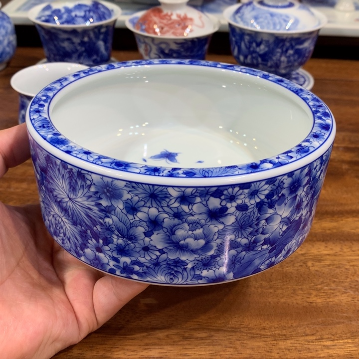 晓月柴窑 万花茶洗