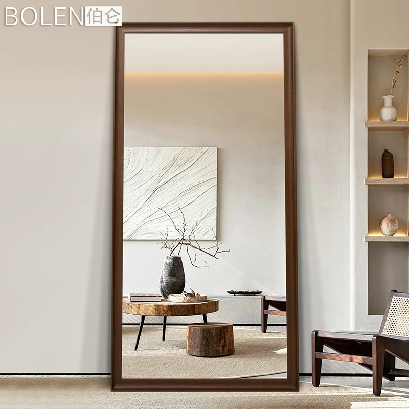 BOLEN全身镜穿衣镜落地镜壁挂墙家用卧室服装店大镜子试衣镜ins风
