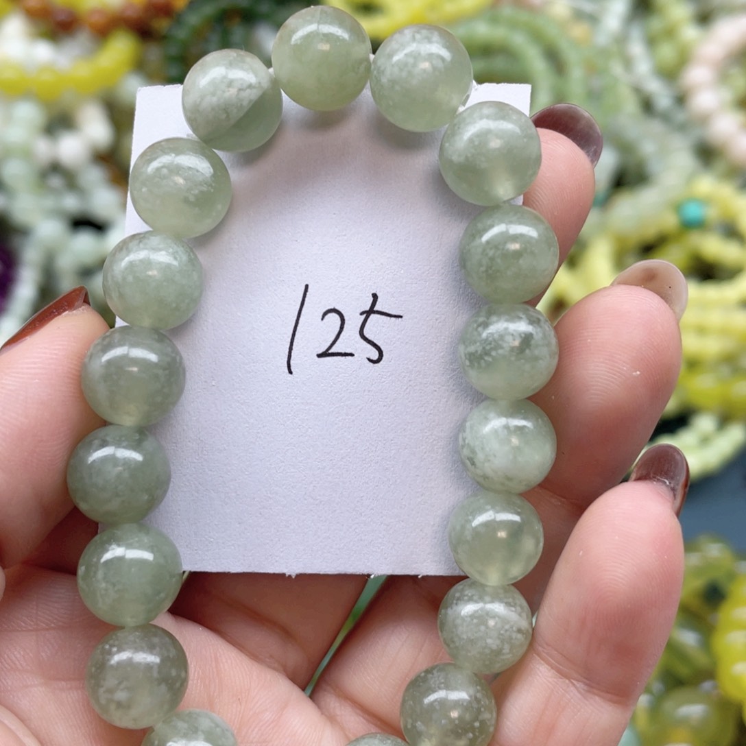 未镶嵌蛇纹石玉手链