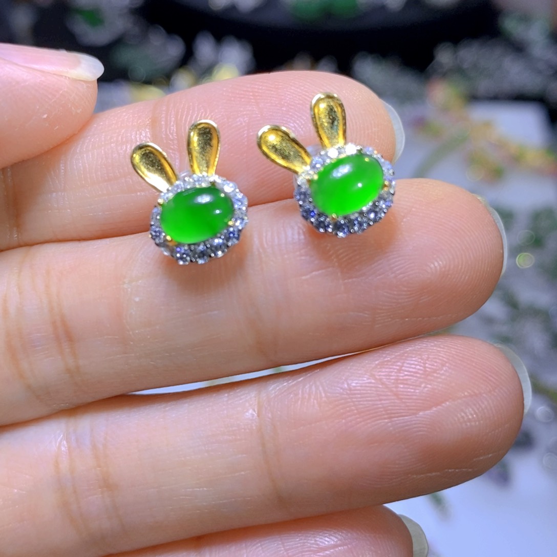 翡翠颈饰银S925镶嵌天然翡翠