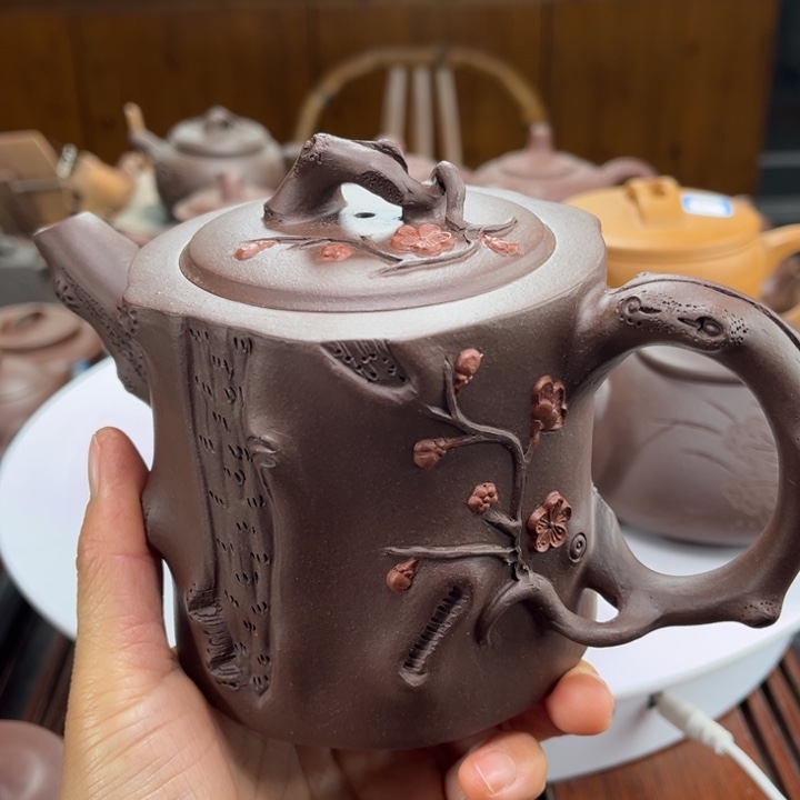 紫砂茶壶紫砂花茶