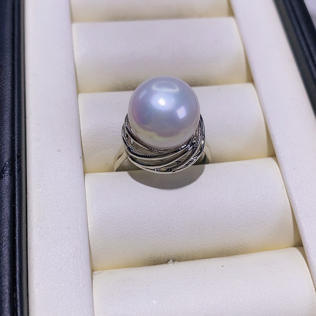 淡水珍珠戒指合金