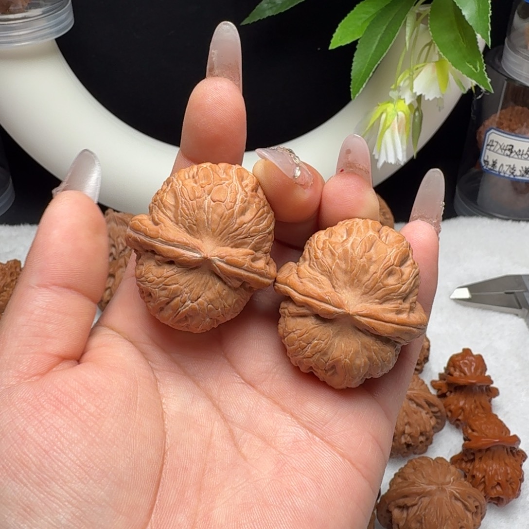 冰***雨把件文玩核桃元宝41