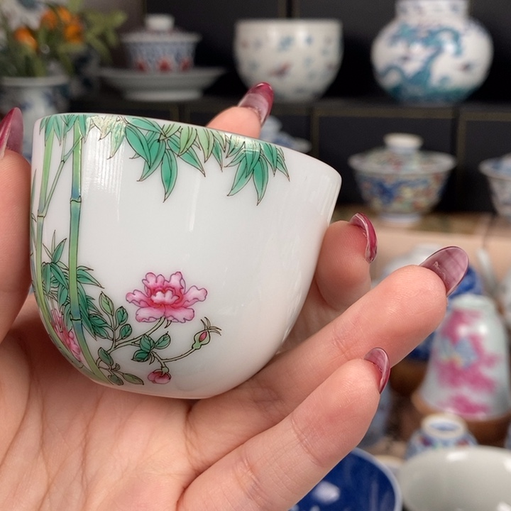 C***H杯折葵非器手工手绘月季