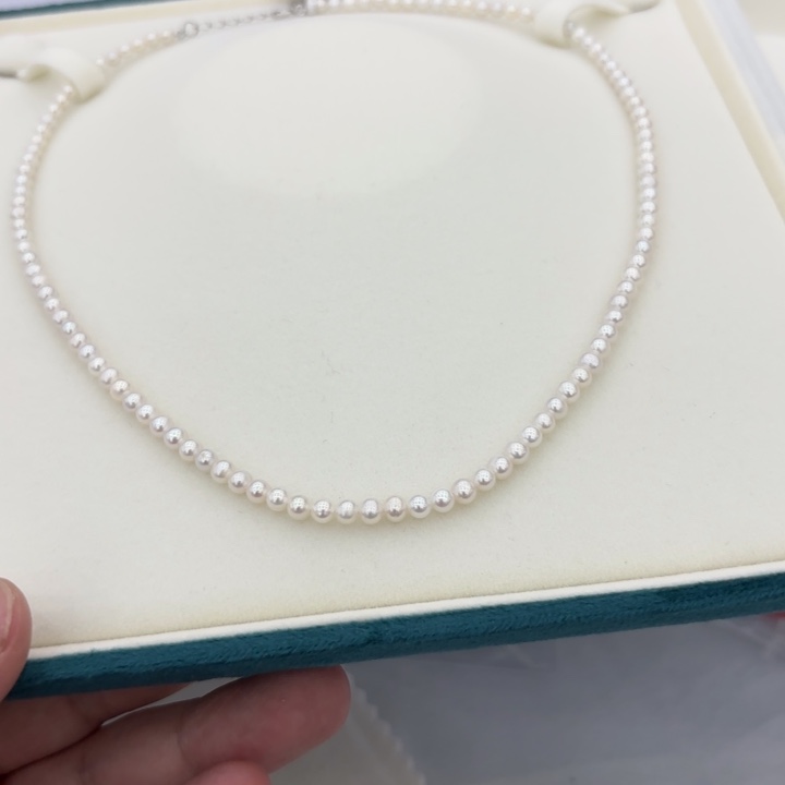 淡水珍珠颈饰银S925镶嵌700
