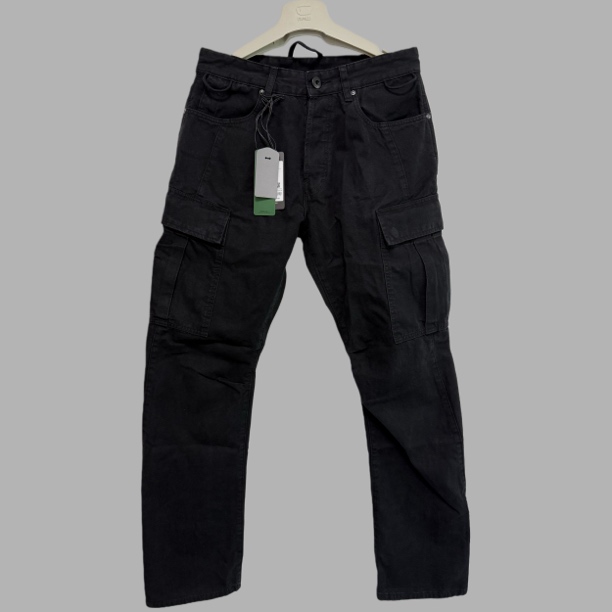 【RAW】黑色工装口袋男士牛仔裤户外多口袋工作