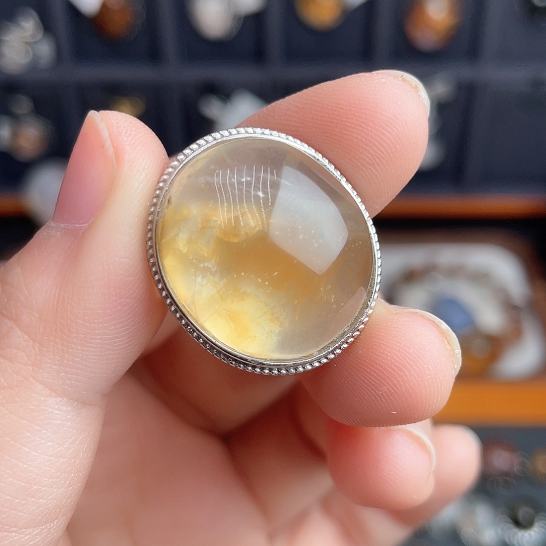 水晶颈饰银S925镶嵌仙*儿