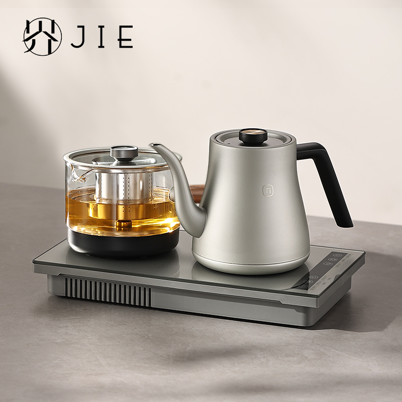 小界纯钛全自动底部双上水烧水壶茶台嵌入式煮茶器泡茶专用电茶炉