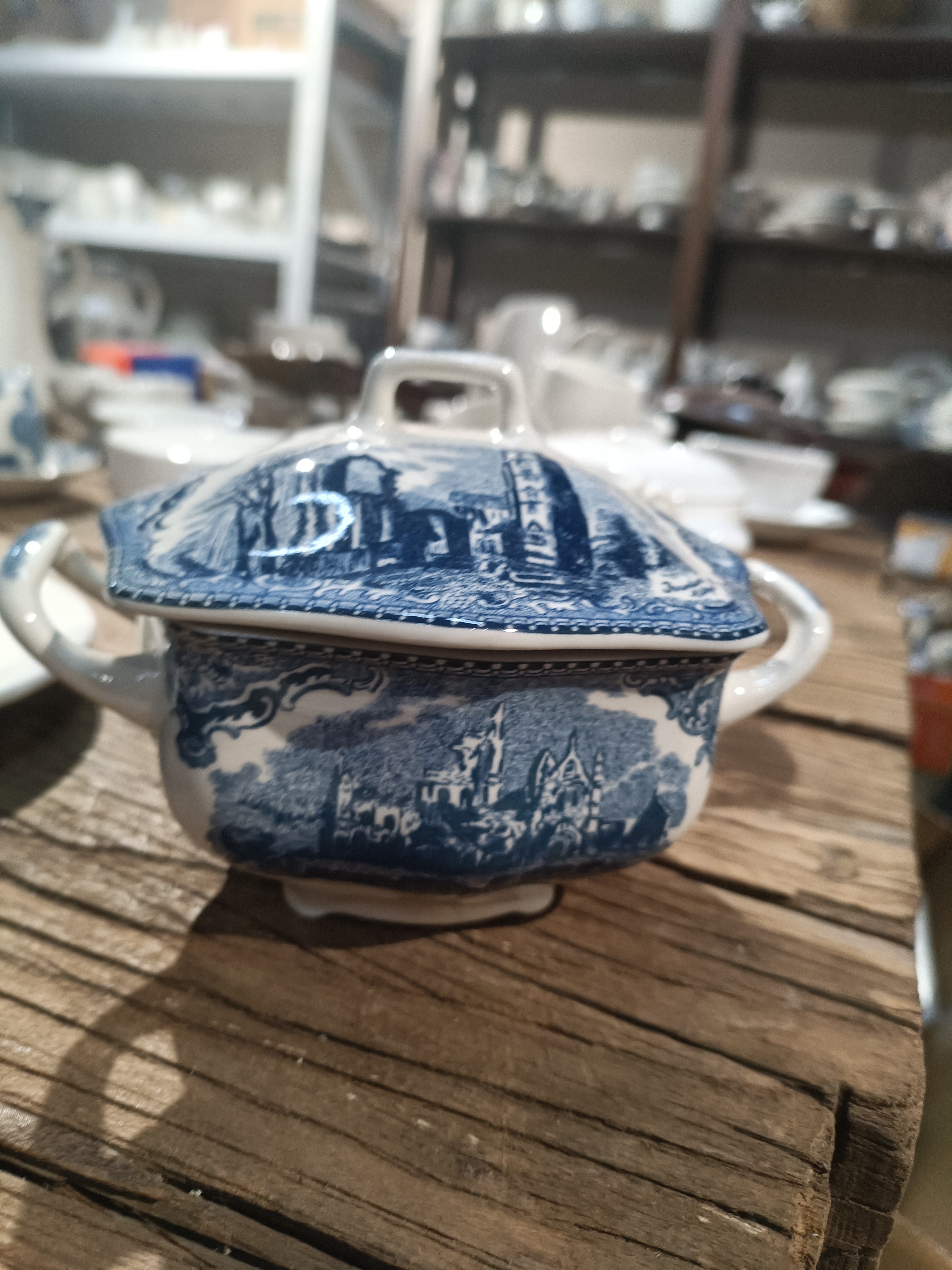 磁州窑蓝堡糖缸一套《微瑕完美勿拍》