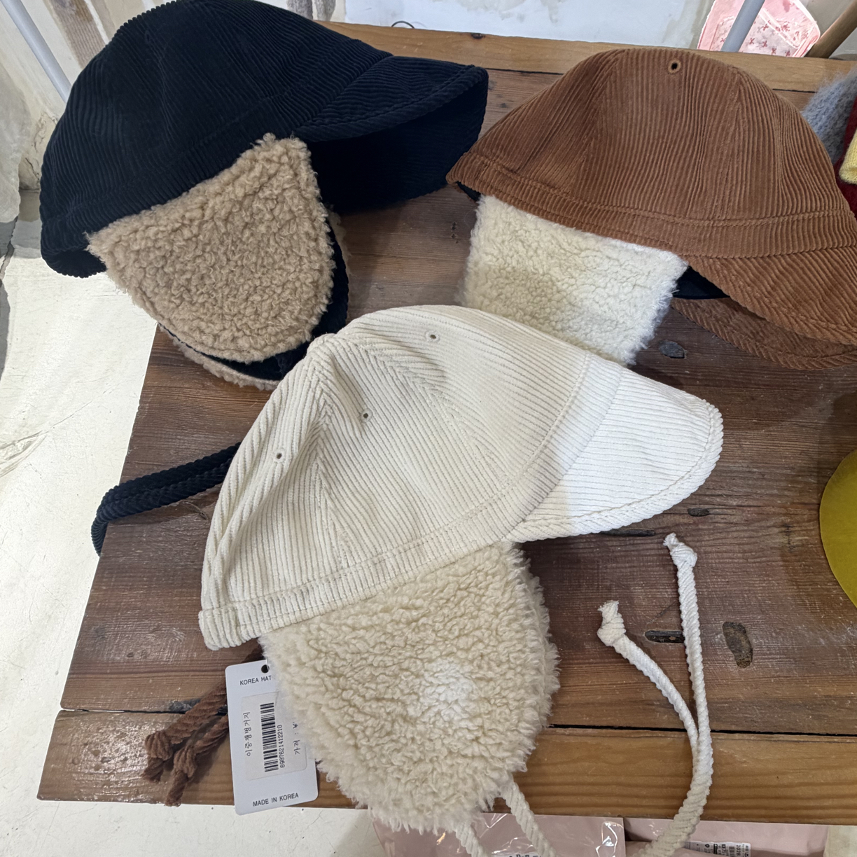 条绒护耳棒球帽 韩国正品 （no 退换）
