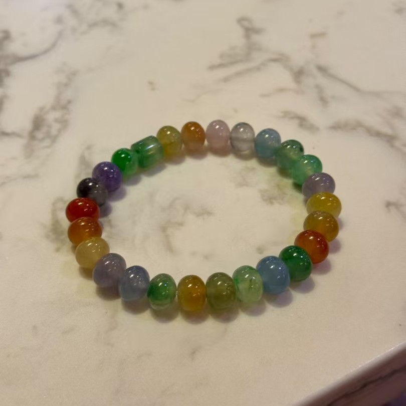 翡翠A货多宝手串