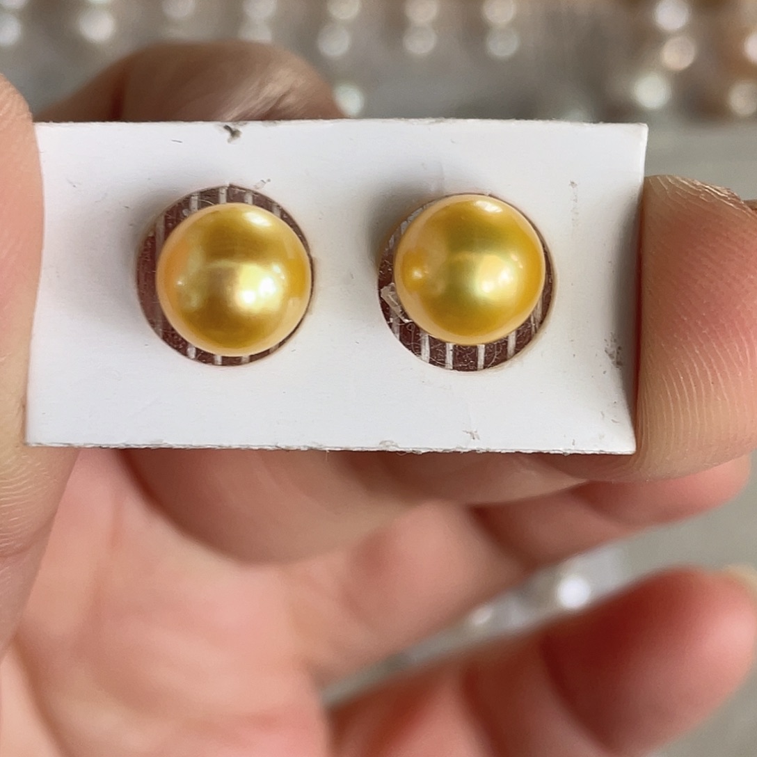 银S925镶嵌耳饰淡水珍珠