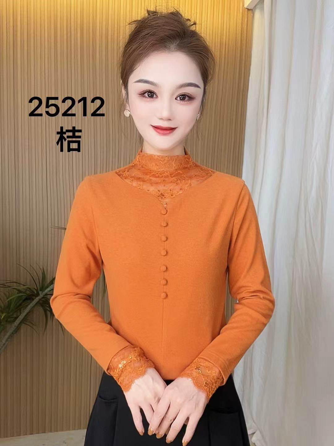 恒鑫安糯米羊绒排扣蕾丝拼接小衫-25212