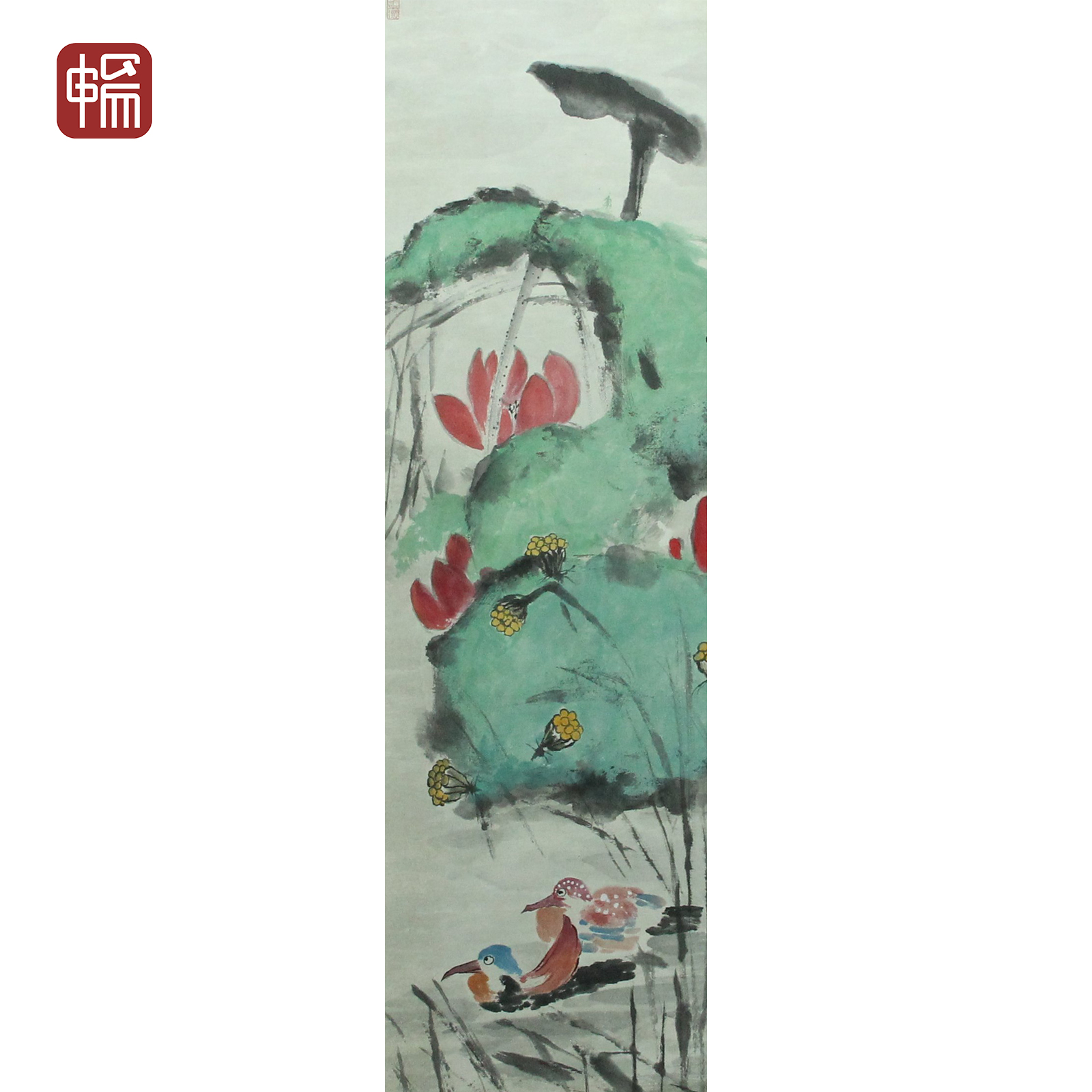 X073 湖畔风色151*53(7.20)纸本立轴 XR