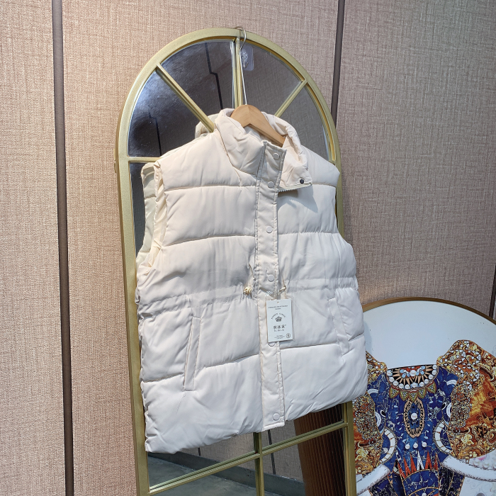 P109孕妇米白棉马甲S90-120M130L140XXL150