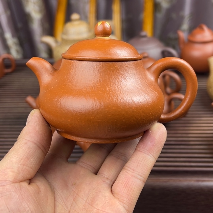 紫砂茶壶赵庄朱泥全手工
