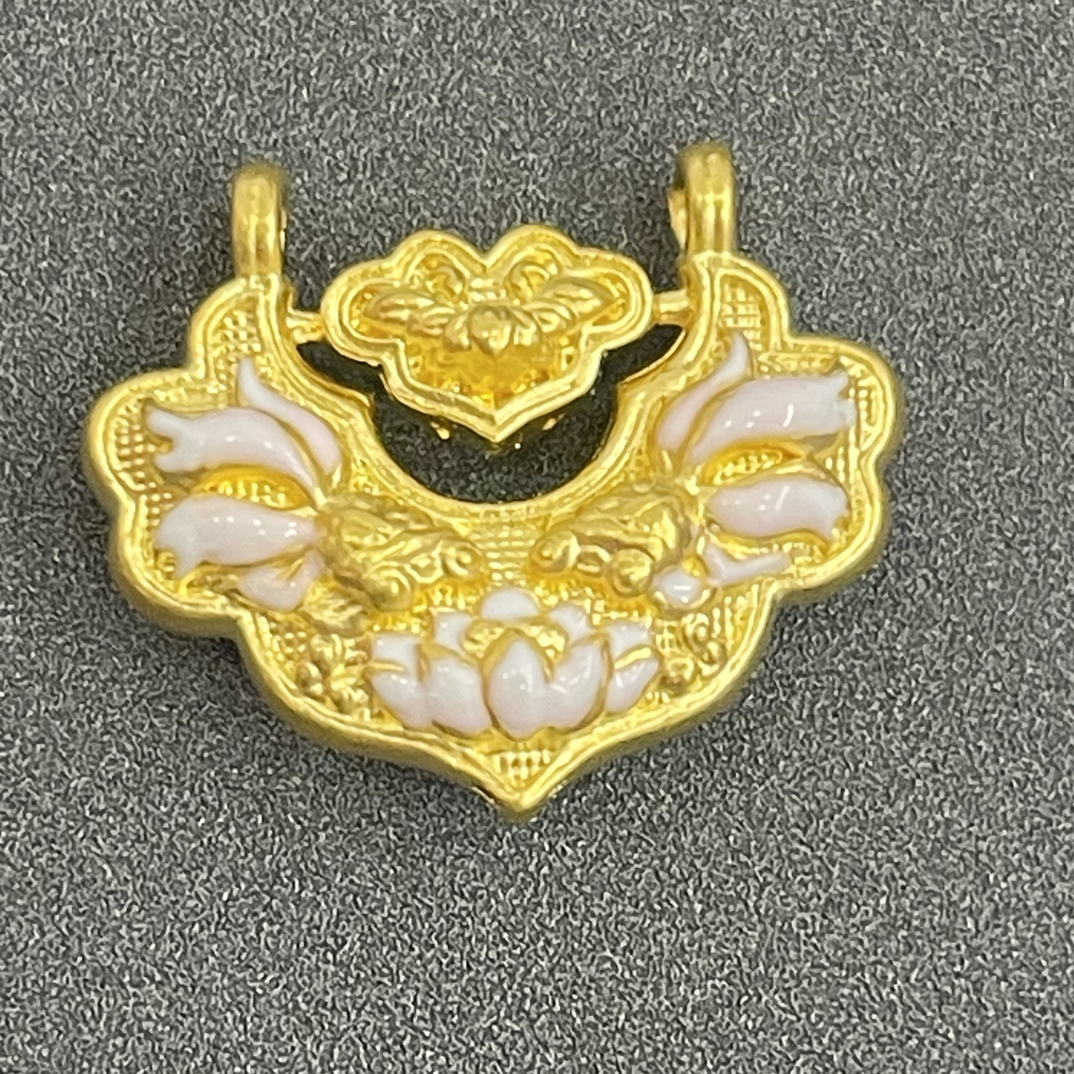 【莹莹专享】足金999 粉色莲花锁包 ZP 0.53 攒金有道