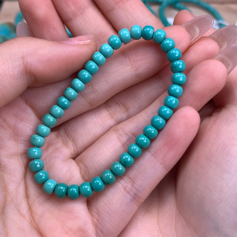 【闪购商品】绿松石老型手串5未镶嵌