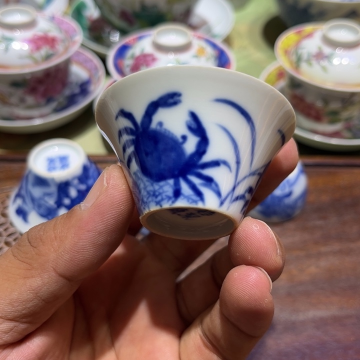  纯手绘精品盖碗杯