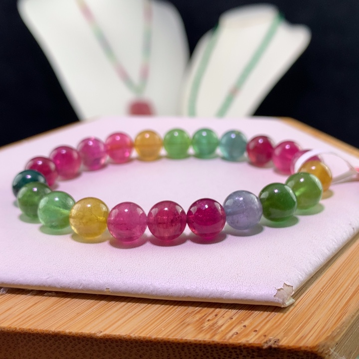 双色碧玺手链未镶嵌