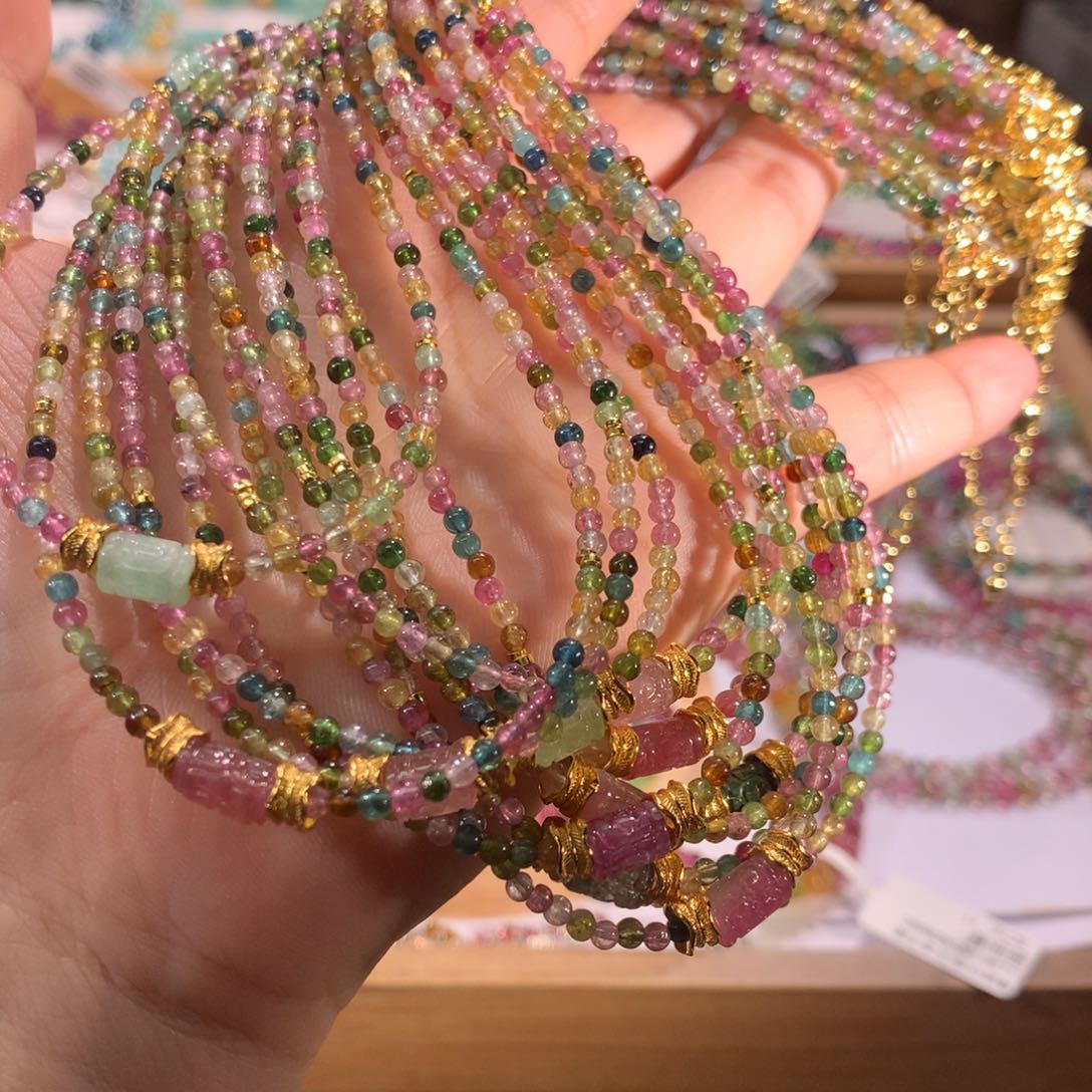 项链未镶嵌碧玺多样性发其一