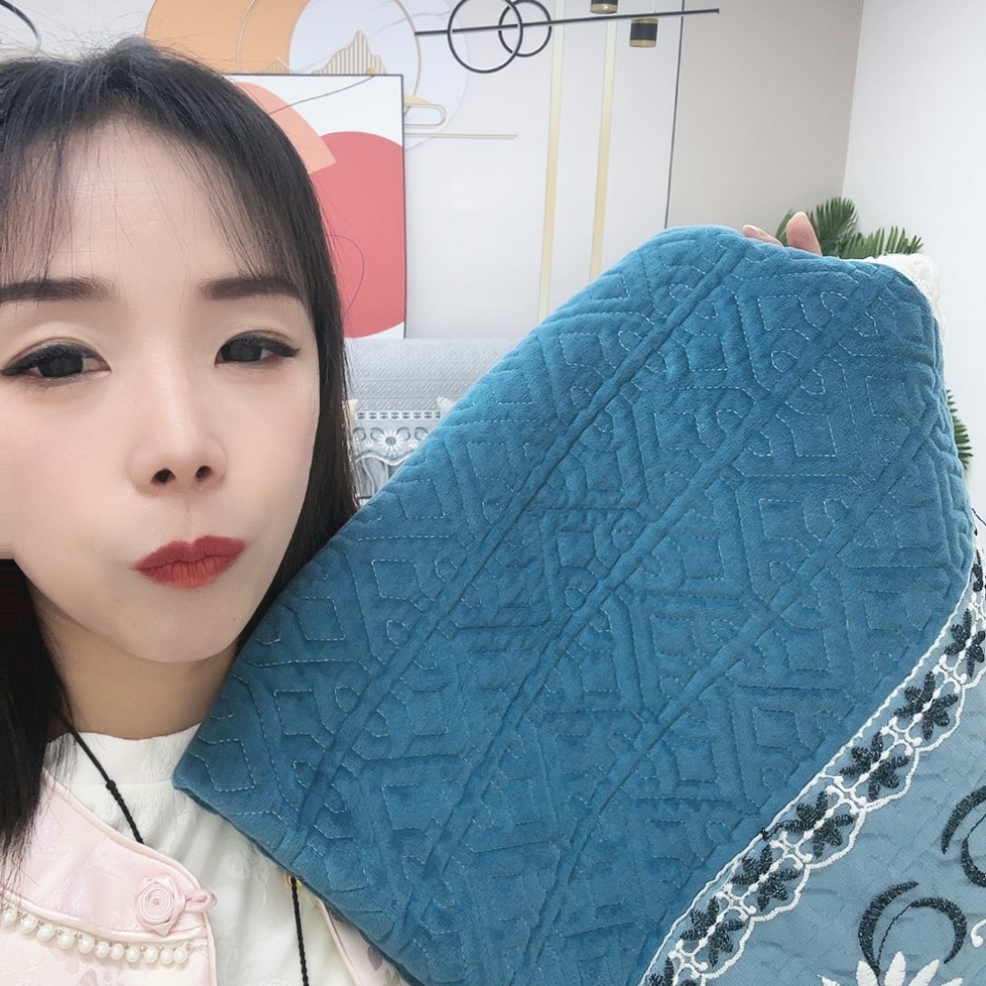 鹅绒蓝色240靠背300贵妃加宽送扶手斤