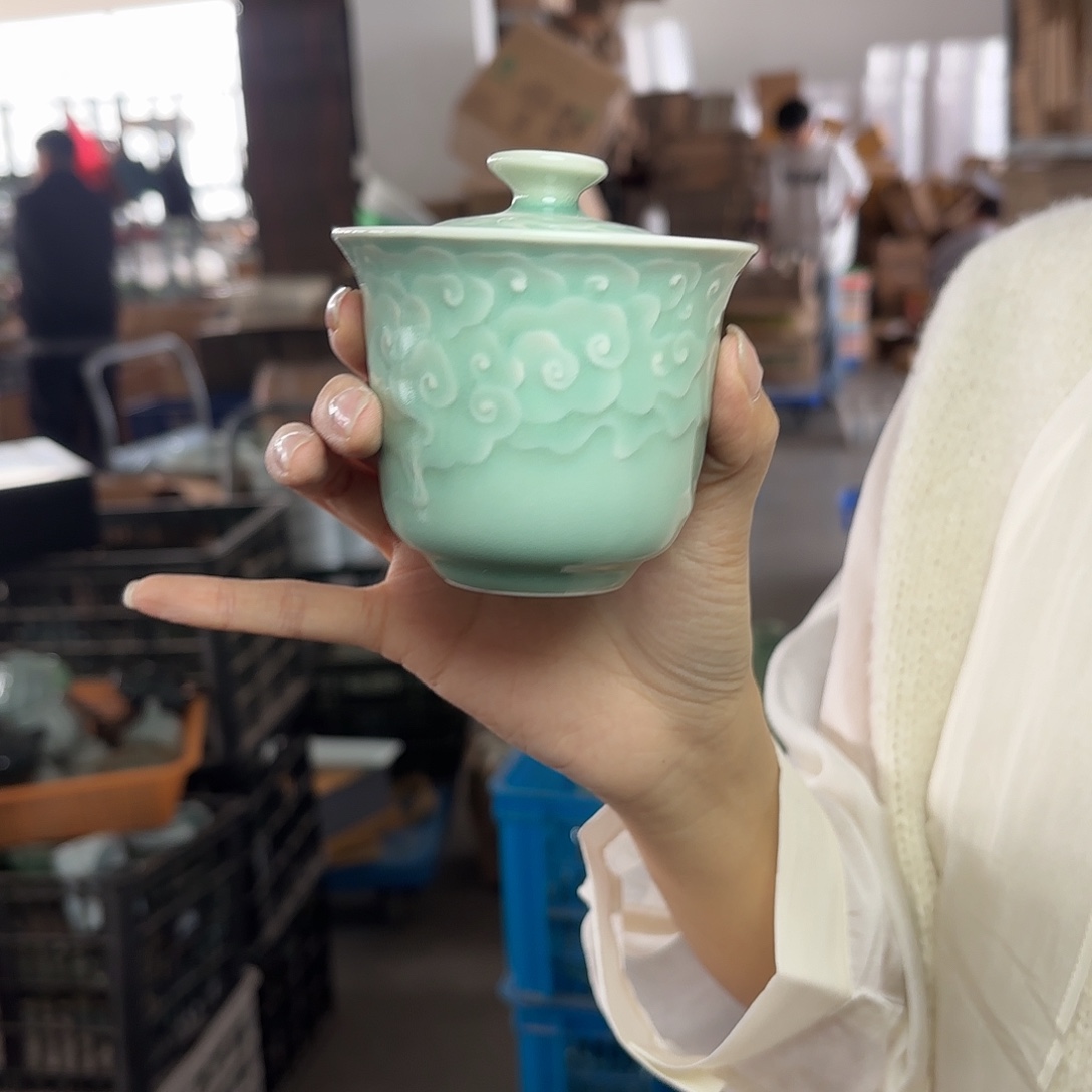 龙泉云间青瓷小米茶器