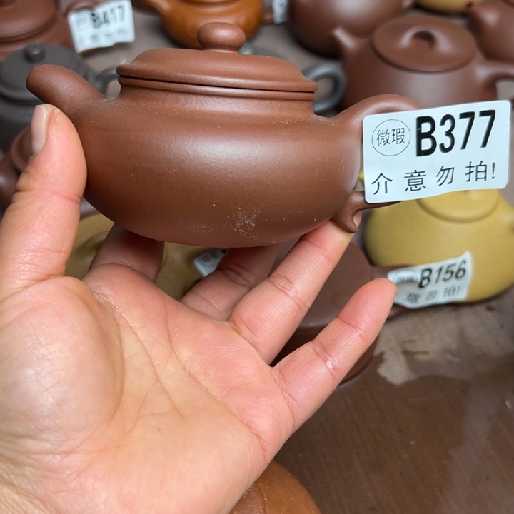 紫砂茶壶紫泥半手工220cc